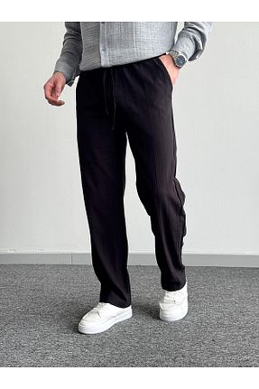 شلوار مشکی مردانه کتان He Brand - کد 927377697