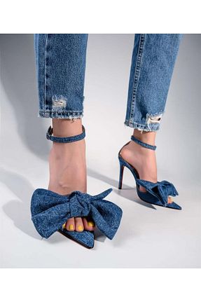 صندل آبی زنانه پاشنه نازک Sibel Shoes - کد 927380571