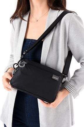 کیف دوشی مشکی زنانه پارچه ای Sanmorris - کد 925968920