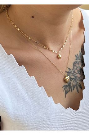 گردنبند جواهر رنگی زنانه برنجی milove - کد 927398486
