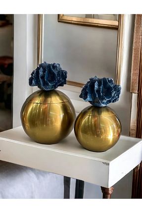 اجسام تزئینی و بیبلو زرد فلزی ArzzHome - کد 778305751