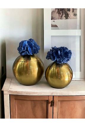 اجسام تزئینی و بیبلو آبی فلزی ArzzHome - کد 777760600