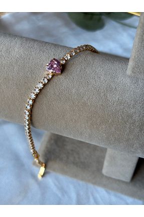 دستبند استیل (فولاد) صورتی زنانه استیل (فولاد) shop - کد 927419667