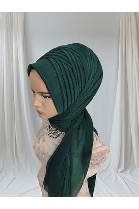 شال سبز زنانه پنبه پلی استر Nuray hazır duvak - کد 927422034