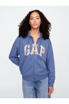 سوئیشرت آبی زنانه چاپی GAP - کد 927537818