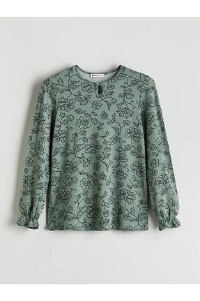 بلوز سبز زنانه ساده LC Waikiki - کد 927536613