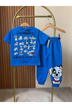 ست بالاتنه و پائین تنه آبی بچه گانه بافت KidsSel - کد 927536628