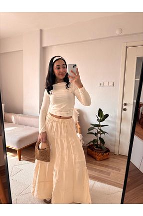 دامن زنانه پنبه ای Deppot - کد 927459965