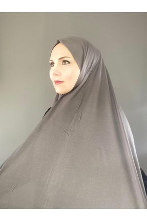 شال طوسی زنانه پنبه ای The Message - کد 927503098