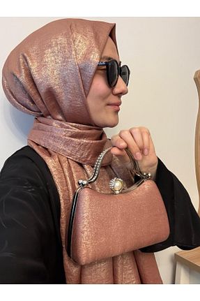 روسری صورتی پلی استر Ceylan - کد 927240439