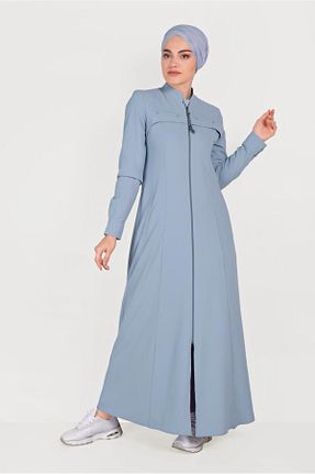 مانتو بلند حجاب آبی زنانه Alvina - کد 869227048