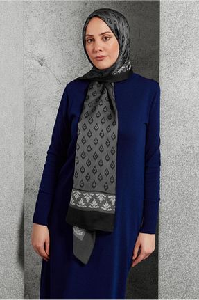 شال طوسی زنانه پلی استر Alvina - کد 889040745