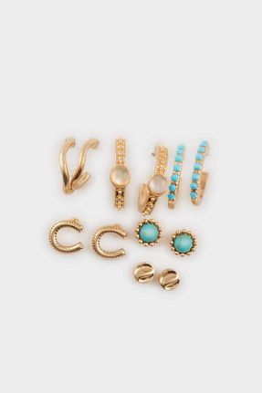 گوشواره جواهر طلائی Defacto - کد 927526457