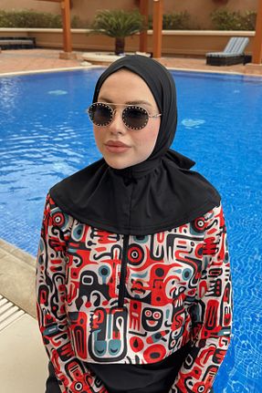 کلاه شنای حجاب مشکی زنانه lurex moda - کد 902581551