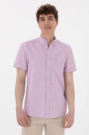 پیراهن زرشکی مردانه یقه دکمه دار U.S. Polo Assn. - کد 927528981