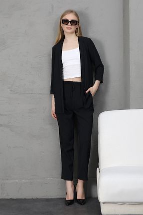 ست بالاتنه و پائین تنه مشکی زنانه بافتنی CeMa Moda - کد 927551802