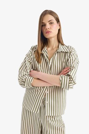 پیراهن خاکی زنانه Loose Defacto - کد 927527342