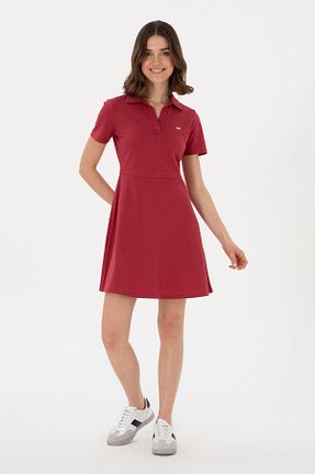 لباس زرشکی زنانه بافتنی U.S. Polo Assn. - کد 927537877