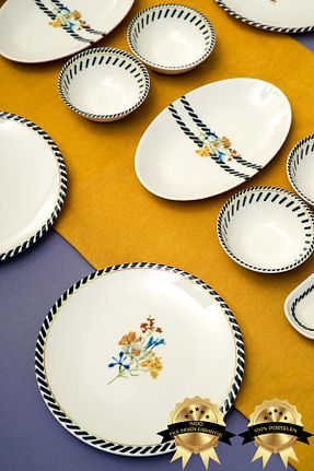 سرویس قهوه خوری سفید 6 نفره Heda Porselen - کد 822952603