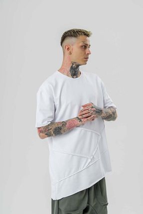 تیشرت سفید مردانه اورسایز go gang own - کد 927546245