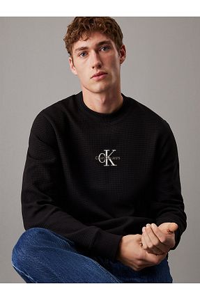 سوئیشرت مشکی مردانه ساده Calvin Klein - کد 904925987