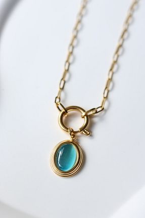 گردنبند استیل ( فولاد ) زرد زنانه استیل (فولاد) FİRST JEWELRY - کد 925091568