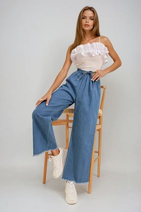 شلوار آبی زنانه پنبه ای VAGGON - کد 927571161