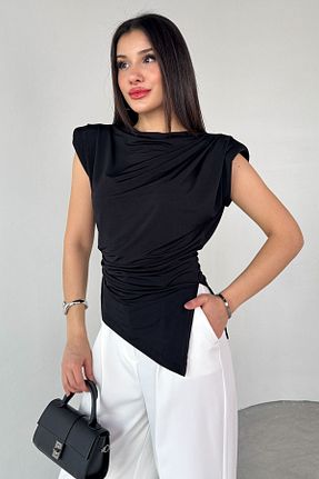 بلوز مشکی زنانه ساده Cappmoda - کد 927570727