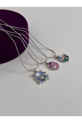 گردنبند استیل ( فولاد ) طوسی زنانه استیل (فولاد) MİOSA - کد 927568246