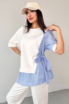 ست بالاتنه و پائین تنه سفید زنانه رگولار Cappmoda - کد 927571192