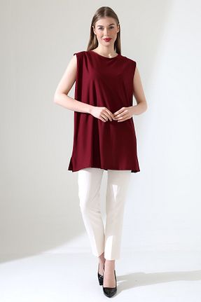 تونیک زرشکی زنانه بافتنی Talsmoda - کد 927583236