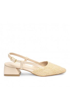 کفش پاشنه بلند کلاسیک بژ زنانه حصیر ELAIA SHOES - کد 927591144