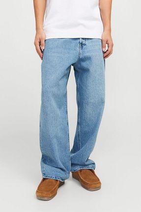 شلوار جین سرمه ای مردانه پاچه پهن Jack & Jones - کد 880018236