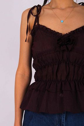 بلوز زرشکی زنانه ساده FABB - کد 927587856
