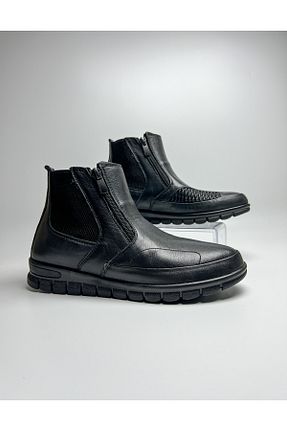 بوت / نیم بوت مشکی زنانه چرم خالص Daytex - کد 862825195