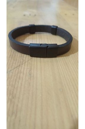 دستبند جواهر قهوه ای زنانه چرم خالص Gökhan Talay - کد 856461872
