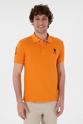 پولوشرت نارنجی مردانه پنبه ای U.S. Polo Assn. - کد 927598588