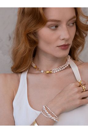 دستبند نقره طلائی زنانه 925 عیار Linya Jewellery - کد 733067724