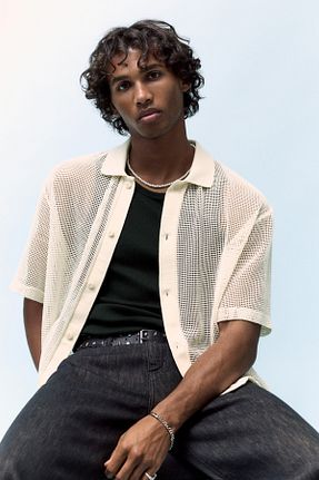 پیراهن سفید مردانه رگولار Pull & Bear - کد 927602814