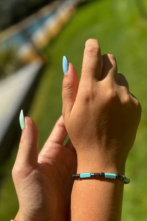 دستبند جواهر زنانه چرم خالص Gökhan Talay - کد 856464415