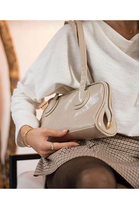 کیف دوشی بژ زنانه چرم مصنوعی STYLE BAGS - کد 927611385