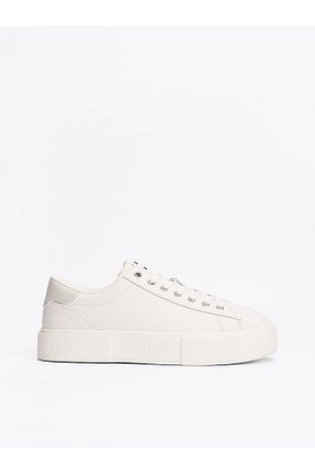 کفش اسنیکر طلائی زنانه بند دار Tommy Hilfiger - کد 927615410