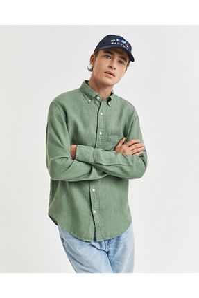 پیراهن سبز مردانه رگولار Gant - کد 927611800