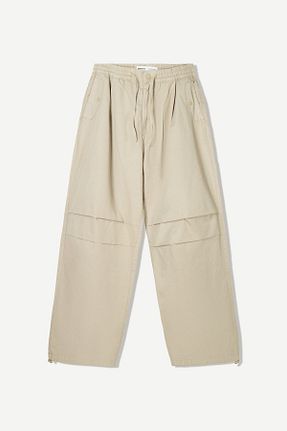 شلوار بژ مردانه پنبه ای Bershka - کد 927636687
