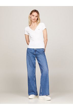 تیشرت سفید زنانه رگولار Tommy Hilfiger - کد 798213494