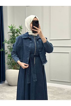 ست بالاتنه و پائین تنه حجاب سرمه ای زنانه رگولار OlaLady - کد 927634650