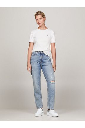 کفش اسنیکر سفید زنانه چرم اصل Tommy Hilfiger - کد 896505381