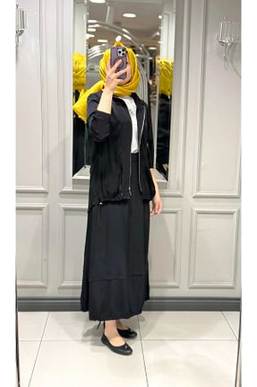 ست بالاتنه و پائین تنه مشکی زنانه بافتنی FUAT GÜRSEN - کد 927635987