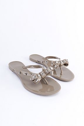 دمپائی قهوه ای زنانه پاشنه تخت SHOEMARK - کد 838532170