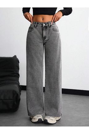 شلوار طوسی زنانه پنبه ای YD JEANS FASHİON - کد 927646702